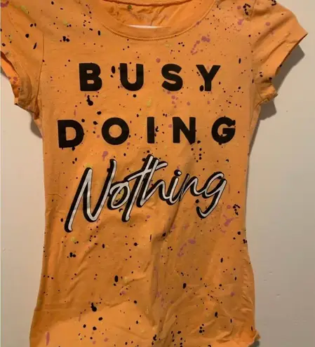 Wonder Nation Orange Fitted Graphic Tee Short Sleeve