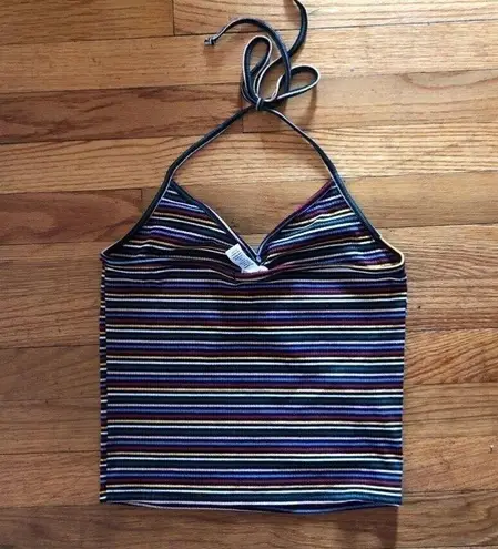 Full Tilt  Brand Striped Halter Tank Top