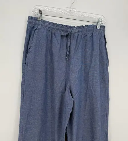 Jantzen Classics Blue Cotton Blend Lightweight Pants Size 16 Drawstring
