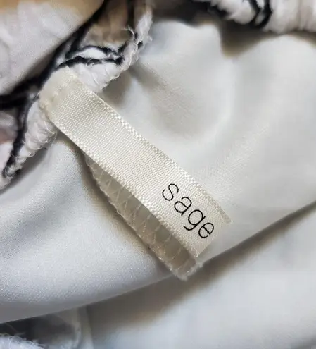 Sage Womens Medium Short Shorts Black White Lounge Casual Geometric Elastic Size undefined