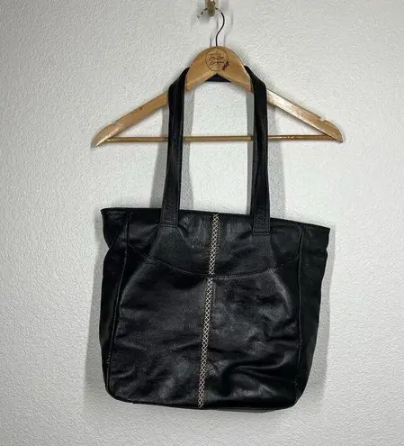 John Cole Collection Jodie Leather Bag Purse Tote Black