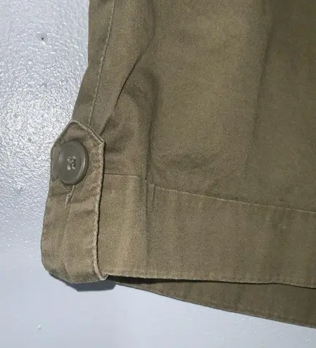 Austin Clothing Co Army Green Olive Modest Cotton Chino Shorts Pockets Size 8