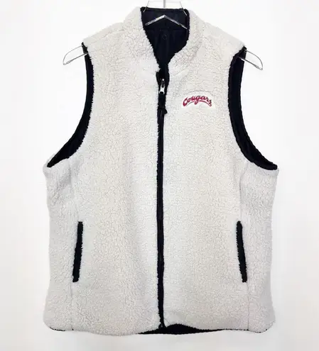 Women's WSU Cougars Reversible Fleece Black Vest L/XL Size L