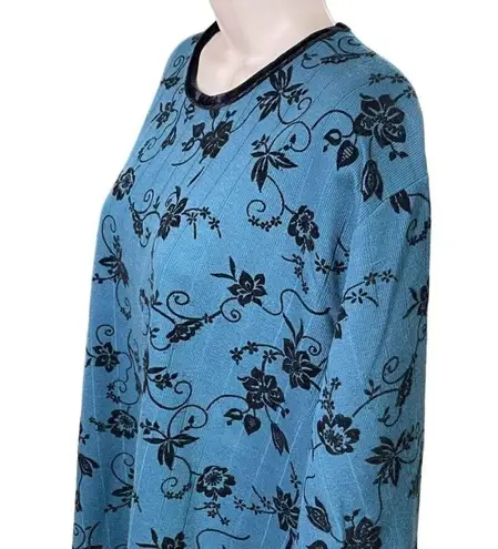 Carolyn Taylor Womens Pullover Sweeter Knit Floral Top Size 1x Vintage u
