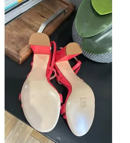 MARION PARKE Hannah 85mm Sandals Coral Orange Womens 7.5 Pink