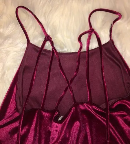 Hummingbird Red Velvet Dress