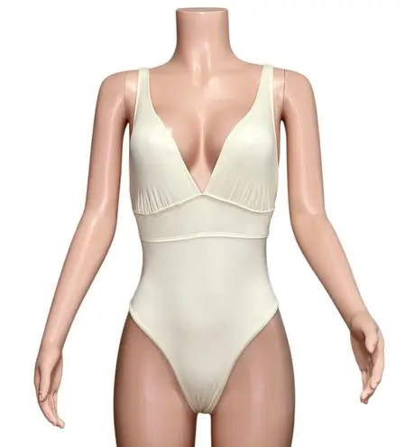 MONDAY SWIMWEAR Portofino One Piece Swim, Ivory, M/V White Size M