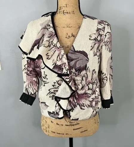 Sz 44/ XL Antonio Marras 100% Viscose Ruffle Blazer $1,675.22 MSRP Purple