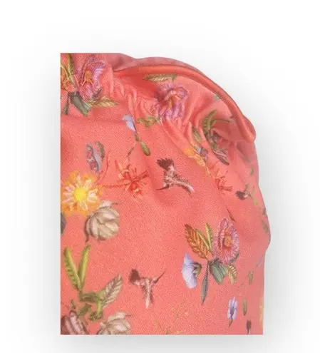 Maria Tulipa ⚘ Wavy Hummingbird Floral Triangle Bikini Top ⚘ Electric Peach ⚘ L Orange Size L - Image 12