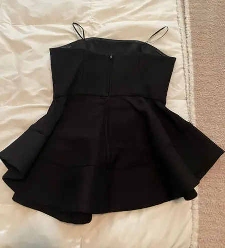 C/MEO COLLECTIVE Black Peplum Strapless Top NWOT XS