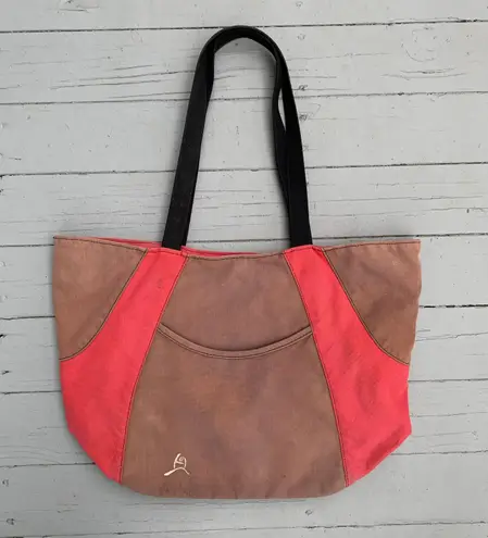 Equipment Tan/Pink Cotton Overland Tote Bag Purse