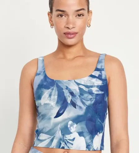 Old Navy  Women’s Light Support PowerSoft Longline Sports Bra Active Blue - Image 1