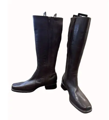 Andrew Gellar Voyage Womens Brown leather below knee boots shoes 8M SKU 6659 Size 8