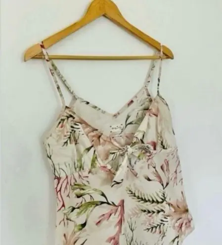 The Lazy Poet Seaweed Loungewear Tie Top Pink Cotton Blush Keyhole Spaghetti Strap