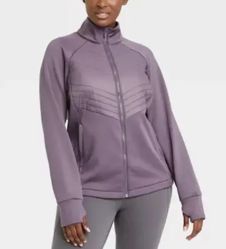 All In Motion  Jacket Sweatshirt XS Womens Purple Zip Up Athletic Long Sleeve NWT