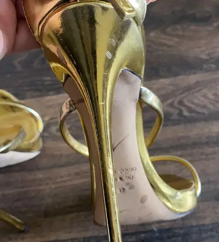 Giuseppe Zanotti crossover strap metallic sandals