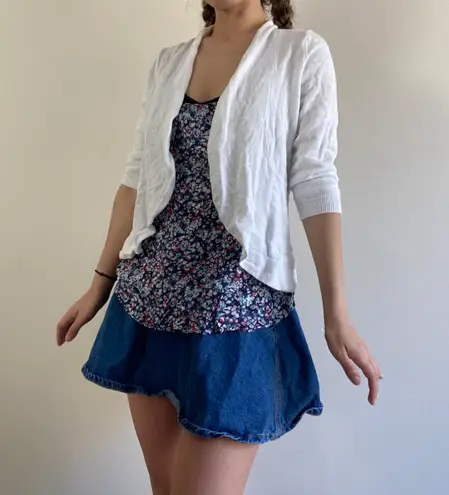 Iman White Casual Everyday Cardigan Size Xs