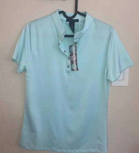 Birdy and Grace pistachio a208 golf shirt Women's Size M Medium New With Tags Green