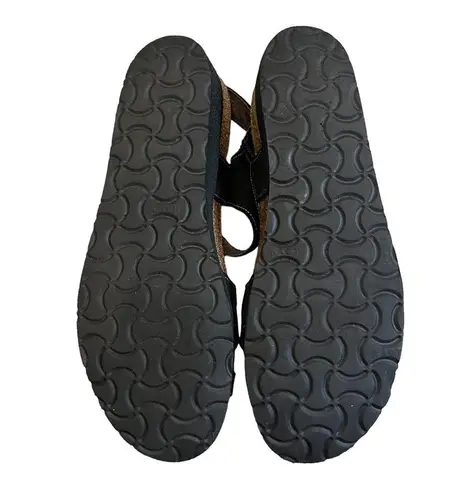 Naot Rachel Black Suede Wedge Strappy Sandal, Sz EU41/US10