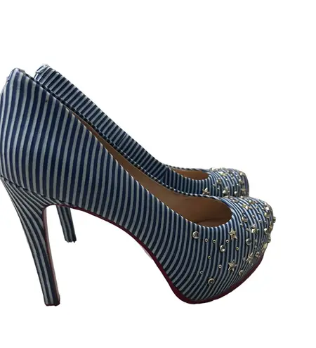 Gianni Bini Stiletto Patriotic Studded Heels