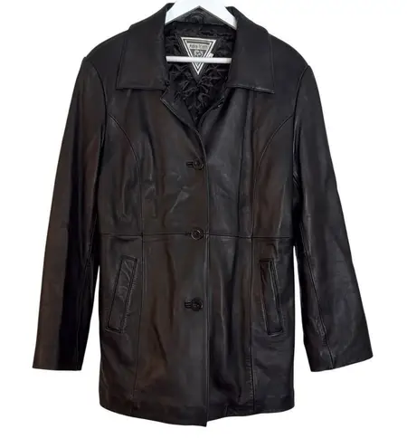 Marvin Richards Marvin Richard’s 100% genuine leather black lined blazer jacket large