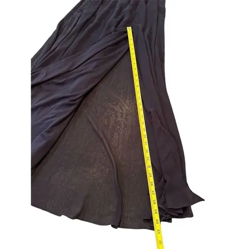 After Six Women's Dark Navy Sleeveless Wrap Evening Gown Size 0