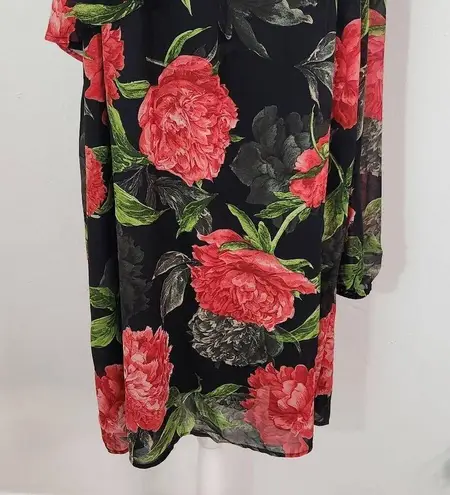ee:some Red Floral One Shoulder Dress NWT Size Large Wedding Guest Dress