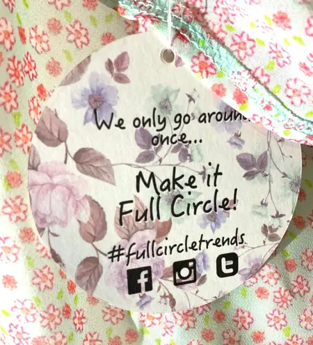 Love + Joy Womens Full Circle Sheer Flutter Sleeve Top, XL - New!