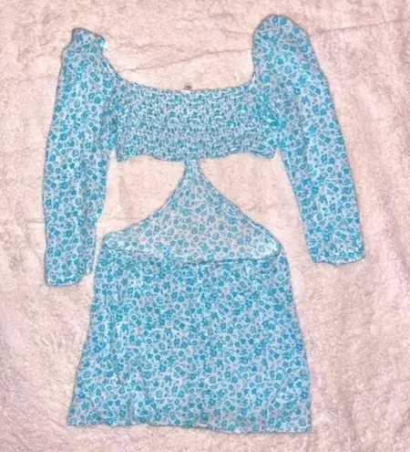 Isabelle's Cabinet  Sky to Moon Floral Cut out mini dress size Large