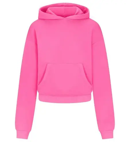 SKIMS Sugar Pink Light French Terry Pullover Hoodie Size S *RARE* NWT