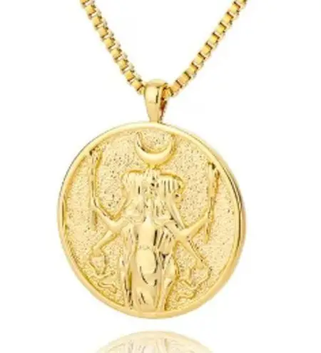 Aphrodite Necklace Gold Color Greek Mythology Gemini Goddess Pendant