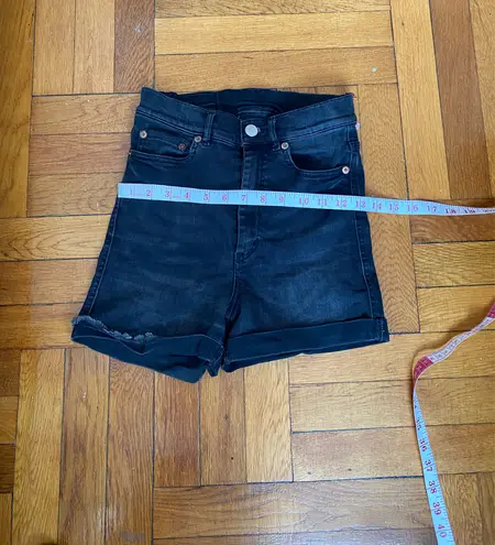 Monki Black Women's Denim Shorts - Size 26