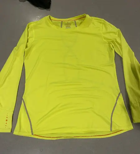 Tommie Copper Long Sleeve Athletic Shirt Yellow Cool Copper Fabric Size L Size L