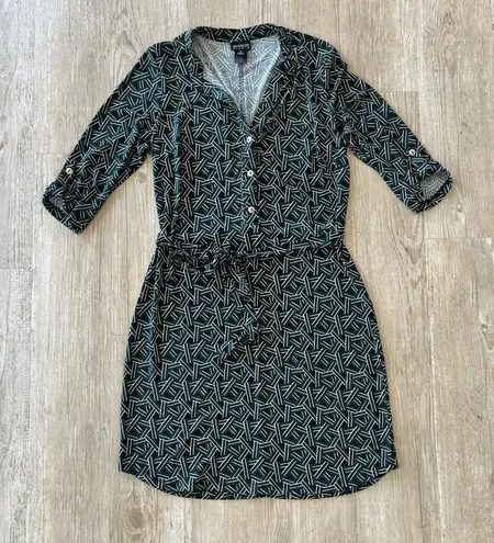 Enfocus Studio Womens En Focus Studio Green Printed Mini Dress - 6