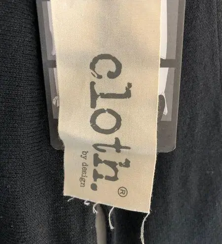 Cloth by Design New Convertible Side Slit Sweater Contrast Trim Black Purple