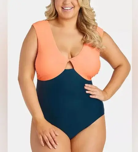 Raisin's Curve Gaia High Leg One Piece Swimsuit Size 14W New With Tags