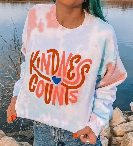 Kindness Counts Tie Dye Sweatshirt
