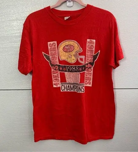 Champion Vintage  San Francisco 49ers Single Stitch Tee T-shirt Size XL 1988