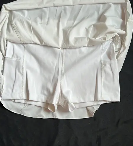 Tnaction White Tennis Skirt With Attached Shorts Size Medium