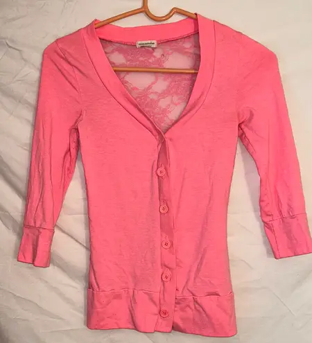 Zenana Outfitters Pink Size S Button Down Top