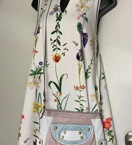 B Makowsky B. Makowsky Tan/ White Small Leather Crossbody