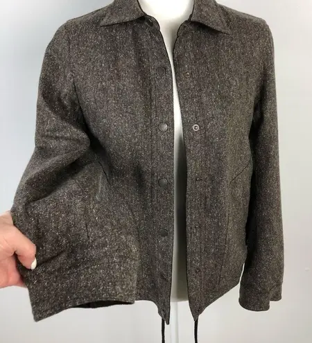 Yansi Fugel Reversible Wool/Silk Brown Jacket XS