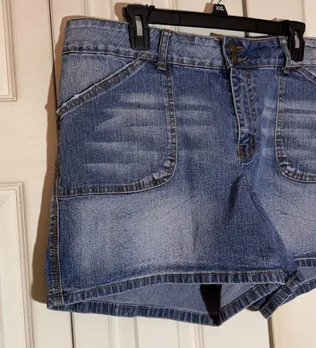 Zana Di Flat Front High Rise Denim Shorts 18