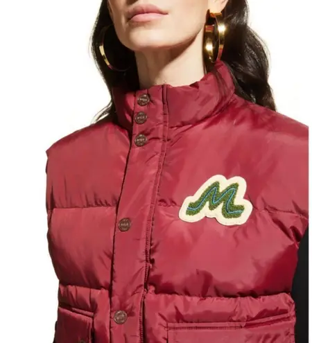 💕MOTHER💕 The Pillow Talk Patch Puffer Vest Long Distance Run Around Large NWOT