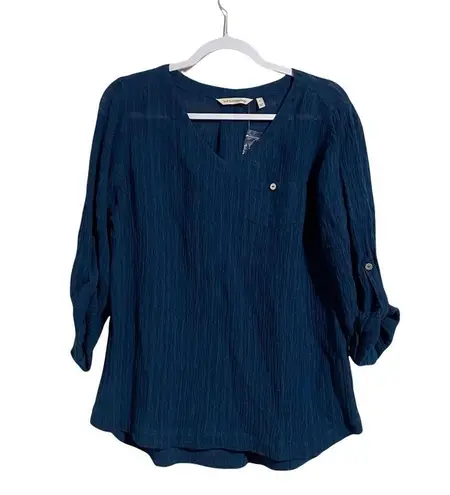 Soft Surroundings Topanga Top in Deep Blue Sea, New With out Tags