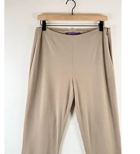 Ralph Lauren  Purple Label Dress Pants Beige Straight Trouser  Mid Rise Slacks 6