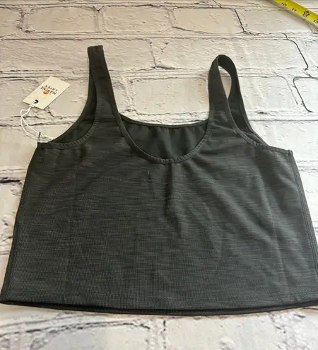 Marine layer Cropped Tank Top Studio Longline Tank in Asphalt Gray Size Small S