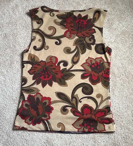 I’vory. Colorful Unique Flore Sleevless Top. Size Medium