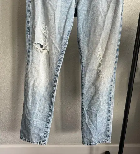 frame denim Frame Le Slouch Straight Leg Distressed Bluejay Rips Denim Jeans Size 27