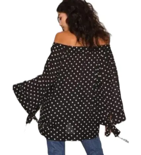 One Teaspoon  for Free People Bonnie Ace Off Shoulder Dot Top Size 8